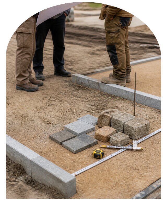 Проект мощения участка и дорожек в Крымске на заказ и под ключ