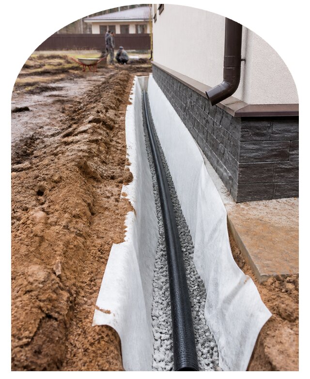 Дренаж вокруг дома в Крымске по цене от 5700 р. | Метпроект-Крм
